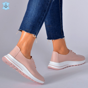 Adidasi Dama Piele Naturala Roua Roz- Need 4 Shoes