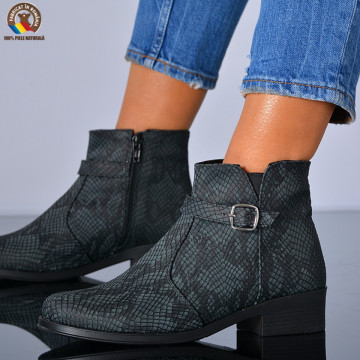 Botine Piele Naturala Amira Gri- Need 4 Shoes