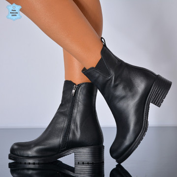 Botine Piele Naturala Ecllat Negre- Need 4 Shoes