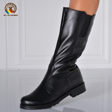 Cizme Dama Piele Naturala Renda  Negre - Need 4 Shoes