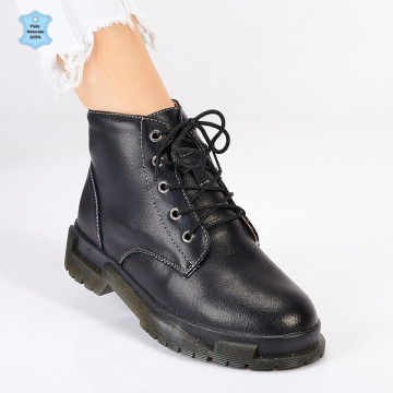 Ghete Dama Imblanite Piele Naturala Beca Negre- Need 4 Shoes