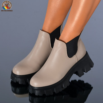 Ghete dama Piele Naturala Alyster Gri - Need 4 Shoes