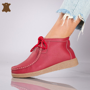 Ghete Dama Piele Naturala Zora 2 Rosi - Need 4 Shoes