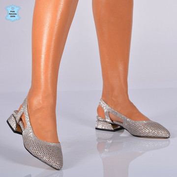 Pantofi Cu Toc Piele Naturala Giulia Nude- Need 4 Shoes