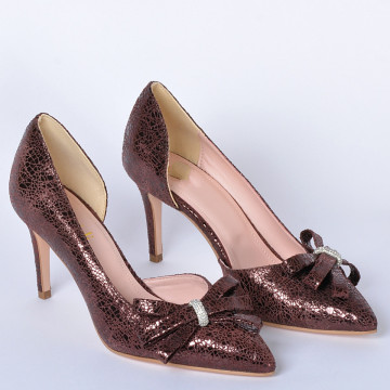 Pantofi Cu Toc Piele Naturala Miracle Maro- Need 4 Shoes