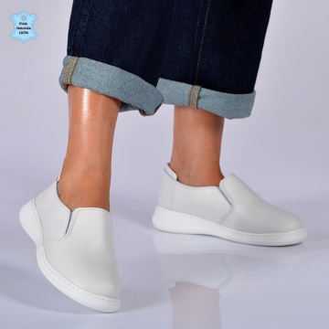 Pantofi Dama Piele Naturala Dana 2 Albi- Need 4 Shoes