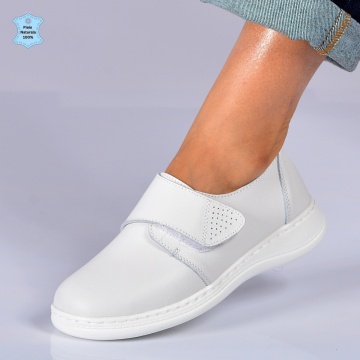 Pantofi Dama Piele Naturala Dana Albi- Need 4 Shoes