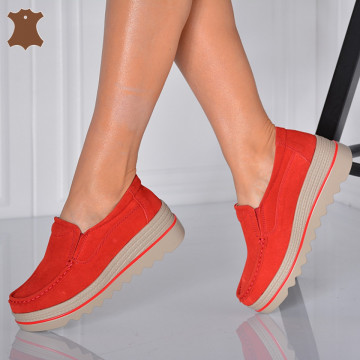 Pantofi Dama Piele Naturala Ibo Rosii- Need 4 Shoes