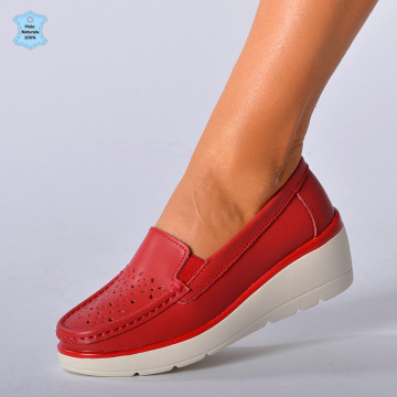 Pantofi Dama Piele Naturala Iuliana Rosii- Need 4 Shoes