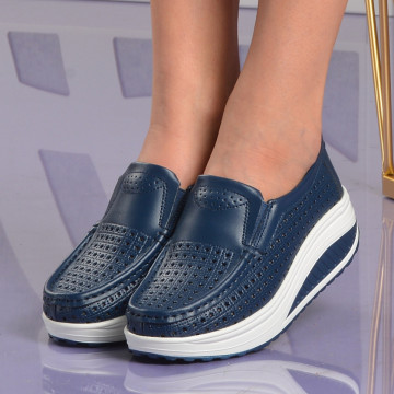 Pantofi Dama Piele Naturala Navy - Need 4 Shoes