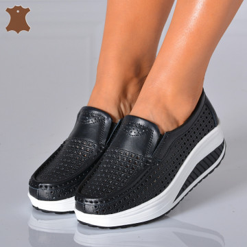 Pantofi Dama Piele Naturala Negri- Need 4 Shoes