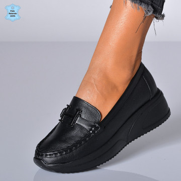Pantofi Dama Piele Naturala Livia  Negri - Need 4 Shoes