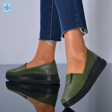 Pantofi Dama Piele Naturala Maira 2 Verzi- Need 4 Shoes