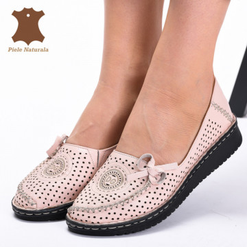 Pantofi Dama Piele Naturala Surya Roz- Need 4 Shoes