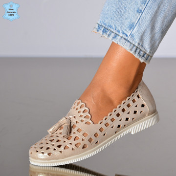 Pantofi Dama Piele Naturala Wendy 2 Argintii- Need 4 Shoes