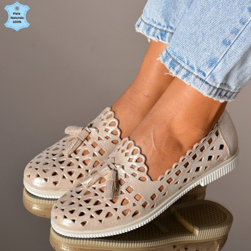 Pantofi Dama Piele Naturala Wendy 2 Argintii- Need 4 Shoes