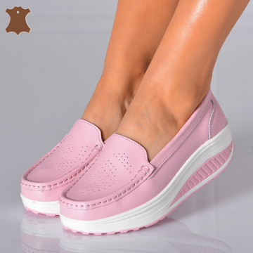 Pantofi Dama Piele Naturala Zena 2 Roz- Need 4 Shoes 