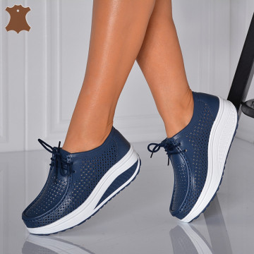Pantofi Dama Piele Naturala Zena 4 Navy- Need 4 Shoes
