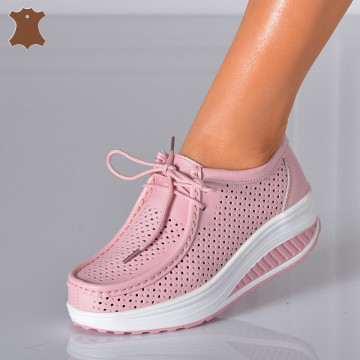 Pantofi Dama Piele Naturala Zena 4 Roz- Need 4 Shoes 