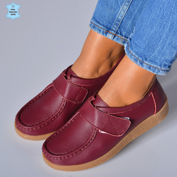 Pantofi Dama Piele Naturala Zora 4 Bordo- Need 4 Shoes