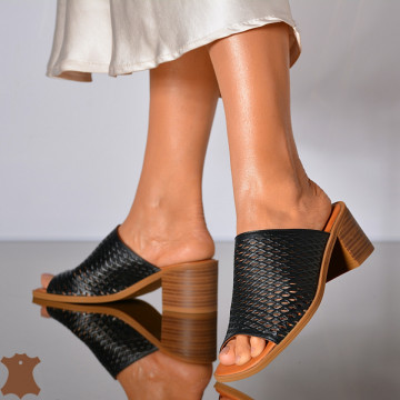 Papuci Dama Piele Naturala Pamela Negri- Need 4 Shoes