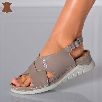 Sandale Dama Piele Naturala Alida Nude- Need 4 Shoes