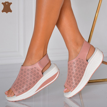 Sandale Dama Piele Naturala Amina Roz- Need 4 Shoes