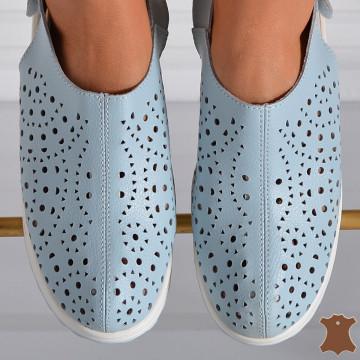 Sandale Dama Piele Naturala Elma Albastre- Need 4 Shoes