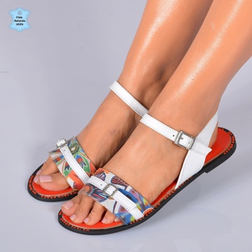 Sandale Dama Piele Naturala Mariana 5 Albe- Need 4 Shoes