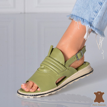 Sandale Dama Piele Naturala Rock Olive- Need 4 Shoes