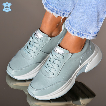  Adidasi Dama Piele Naturala Alanya Albastri- Need 4 Shoes