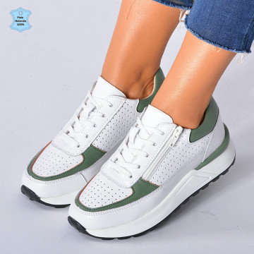 Adidasi Dama Piele Naturala Ellen Verzi- Need 4 Shoes