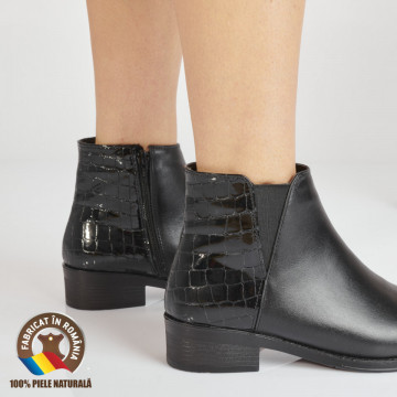 Botine Piele Naturala Mirela Negre- Need 4 Shoes
