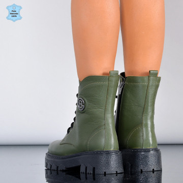 Ghete Dama Piele Naturala Deea 2 Olive- Need 4 Shoes