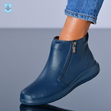 Ghete Dama Piele Naturala Gratyela Navy- Need 4 Shoes