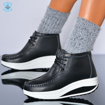 Ghete dama Piele Naturala Zena 2 Negre - Need 4 Shoes