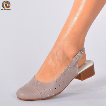 Pantofi Cu Toc Piele Naturala Bari 2 Nude - Need 4 Shoes
