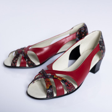 Pantofi Cu Toc Piele Naturala Isaia Bordo- Need 4 Shoes