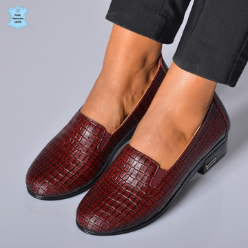 Pantofi Cu Toc Piele Naturala Rossa 2 Bordo-Need 4 Shoes