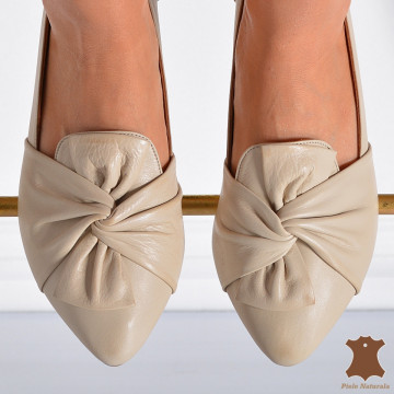 Pantofi Dama Piele Naturala Alma Bej- Need 4 Shoes