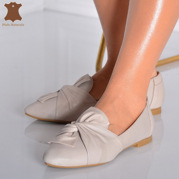 Pantofi Dama Piele Naturala Alma Gri- Need 4 Shoes