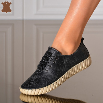 Pantofi Dama Piele Naturala Asteria Negri- Need 4 Shoes