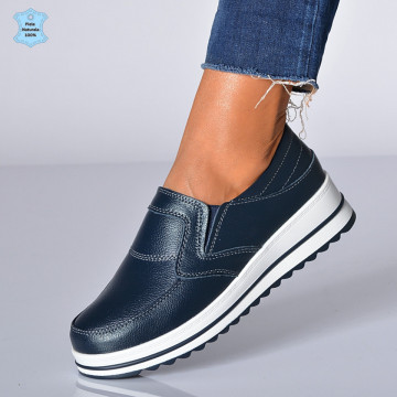 Pantofi Dama Piele Naturala Florena Navy- Need 4 Shoes