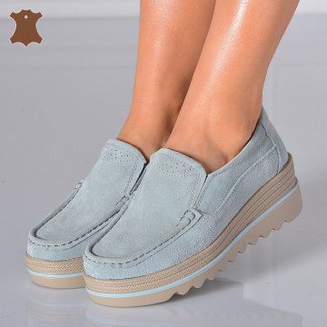 Pantofi Dama Piele Naturala Ibo Albastri- Need 4 Shoes