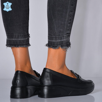 Pantofi Dama Piele Naturala Livia  Negri - Need 4 Shoes