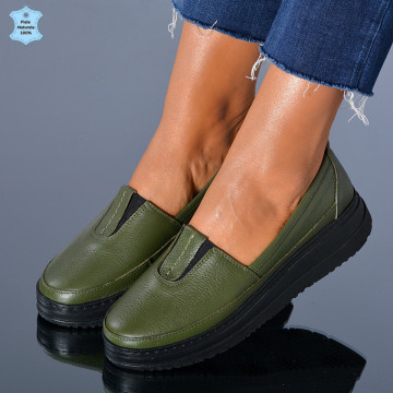 Pantofi Dama Piele Naturala Maira 2 Verzi- Need 4 Shoes
