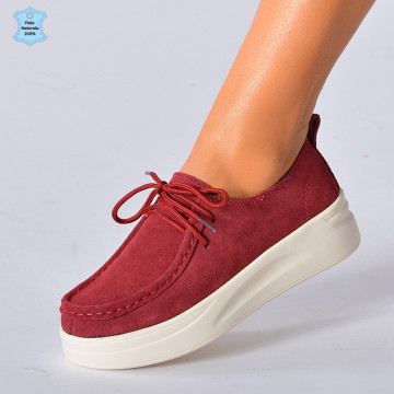 Pantofi Dama Piele Naturala Marllen Bordo- Need 4 Shoes