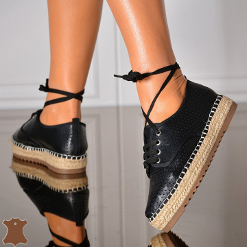 Pantofi Dama Piele Naturala Mera Negri - Need 4 Shoes