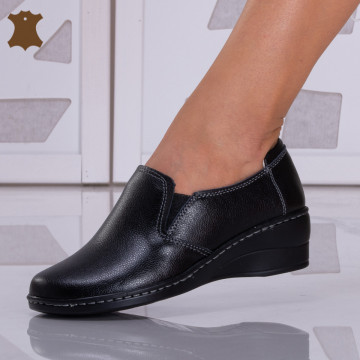 Pantofi Dama Piele Naturala Vega Negri - Need 4 Shoes