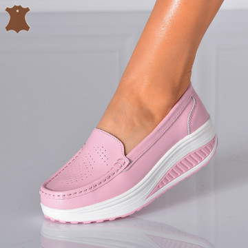 Pantofi Dama Piele Naturala Zena 2 Roz- Need 4 Shoes 